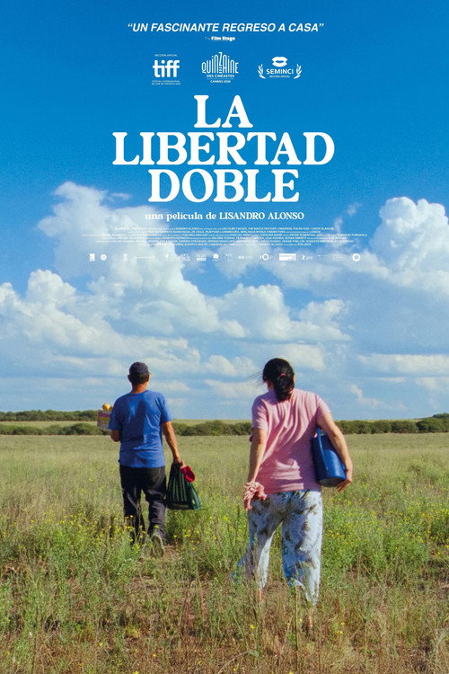 Cartel de La libertad doble